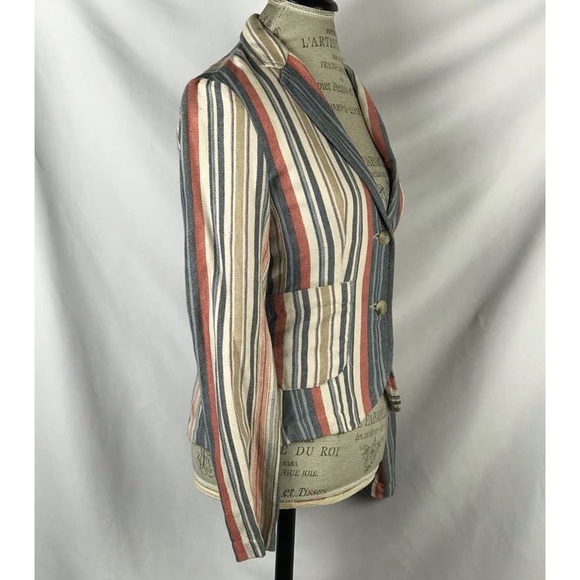 Anthropologie Porridge Beachtown Blazer Striped - Picture 3 of 12